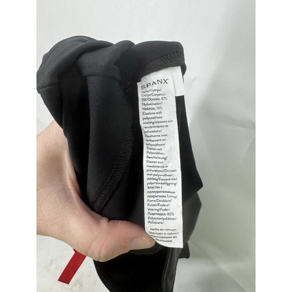 SPANX Faux Leather Moto Skinny Legging Women Small Black Grunge Skater Preppy - Picture 6 of 9